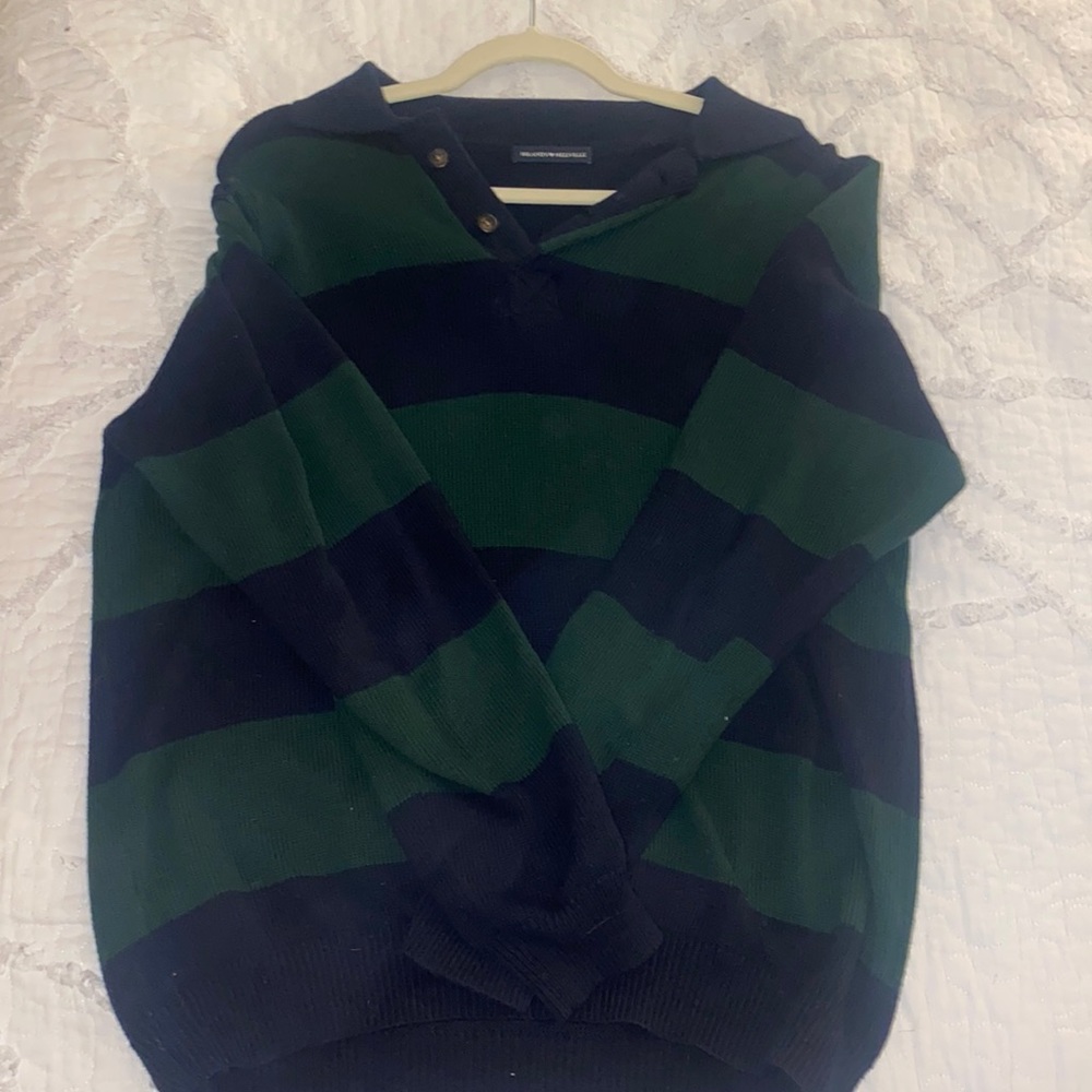 Brandy striped button sweater